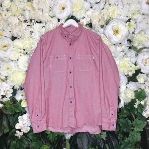 Anything Red & White Striped Button Shirt